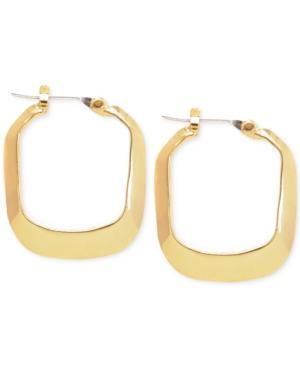Kenneth Cole New York Gold-tone Rectangle Hoop Earrings