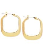Kenneth Cole New York Gold-tone Rectangle Hoop Earrings