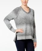 Style & Co. V-neck Striped Sweater, Only At Macy's