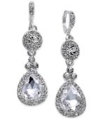 Inc International Concepts Silver-tone Crystal Drop Earrings, Only At Macy's