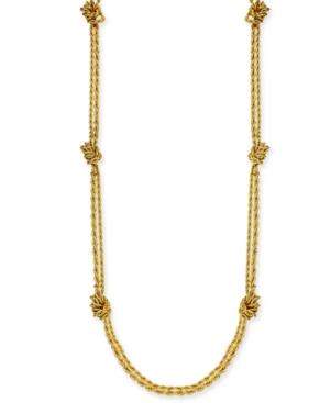 Charter Club Gold-tone Double Rope Knotted Statement Necklace, 42 + 2 Extender, Created For Macy's