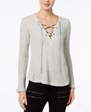 Chelsea Sky Lace-up Sweater, Only At Macy's