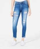 Flying Monkey Distressed Cuffed Skinny Jeans