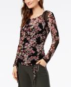 Inc International Concepts Printed Ruched Top, Created For Macy's