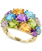 Final Call By Effy Multi-gemstone (8 Ct. T.w.) Statement Ring In 14k Gold