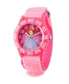 Disney Sofia Girls' Pink Plastic Time Teacher Watch