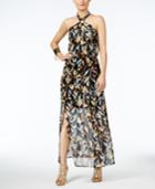 Thalia Sodi Illusion Hardware Halter Maxi Dress, Created For Macy's