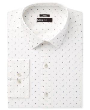 Bar Iii Men's Slim-fit Stretch Seafoam Horn Print Dress Shirt, Only At Macy's