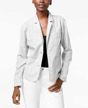 Eileen Fisher Striped Notch-collar Blazer