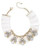Inc International Concepts Gold-tone Crystal & White Stone Ribbon Choker Necklace, Created For Macy's