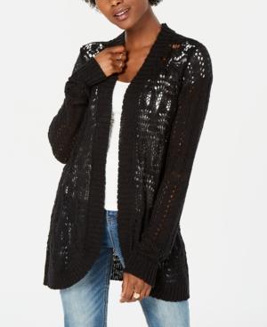 American Rag Juniors' Crochet Rounded-hem Cardigan, Created For Macy's