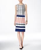 Inc International Concepts Pleated Plaid Shift Dress, Only At Macy's