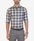 Nautica Men's Classic-fit Non-iron Plaid Button-down Shirt