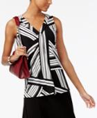 Alfani Draped V-neck Top, Only At Macy's