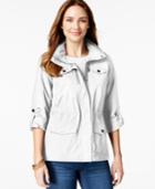 Style & Co. Sport Petite Zip-pocket Hooded Anorak, Only At Macy's