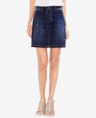 Vince Camuto Lace-up Denim Mini Skirt