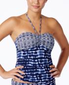Bleu By Rod Beattie Printed Tankini Top Women's Swimsuit