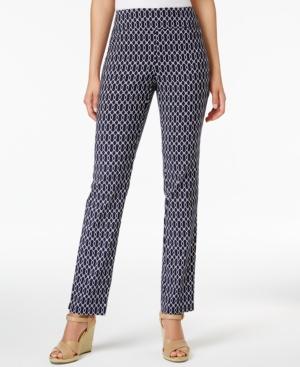 Charter Club Cambridge Print Slim-leg Pants, Only At Macy's