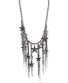 Inc International Concepts Hematite-tone Pave Star Fringe Statement Necklace, Only At Macy's