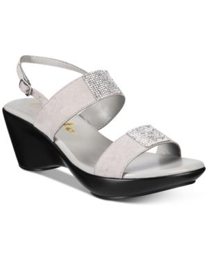 Callisto Minaa Embellished Wedge Sandals Women's Shoes