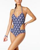 Jessica Simpson Vine About It Embroidered Cutout One-piece Swimsuit Women's Swimsuit