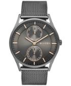 Skagen Men's Holst Smoke-tone Stainless Steel Mesh Bracelet Watch 40mm Skw6180