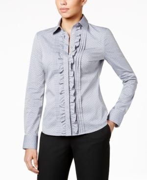 Tommy Hilfiger Ruffled Polka-dot Blouse