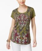 Style & Co Paisley Graphic T-shirt, Created For Macy's