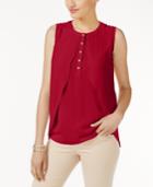 Thalia Sodi Draped High-low Shell, Created For Macy's