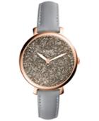 Fossil Women's Jacqueline Gray Leather Strap Watch 36mm Es4096