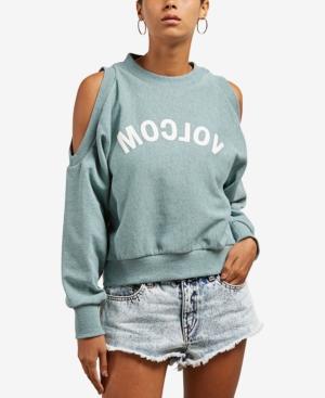 Volcom Juniors' Graphic Cold-shoulder Sweatshirt