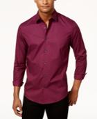 Alfani Men's Slim Craven Dash-print Long-sleeve Shirt, Created For Macy's