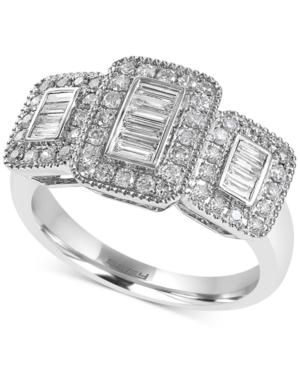 Effy Diamond Baguette Cluster Ring (5/8 Ct. T.w.) In 14k White Gold