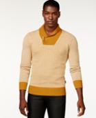 Sean John Herringbone Shawl-collar Sweater