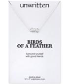 Unwritten Mini Bird Pendant Necklace In Sterling Silver