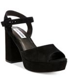 Steve Madden Women's Trixie Two-piece Block-heel Platform Sandals
