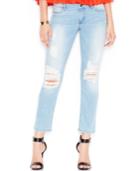 Guess Ripped Mid-rise Pencil Skinny Jeans