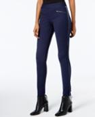 Inc International Concepts Velvet-panel Curvy-fit Skinny Pants, Created For Macy's