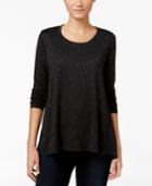 Style & Co Petite Sparkle Swing Top, Only At Macy's