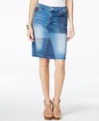 Inc International Concepts Denim Patchwork Pencil Skirt, Only At Macy's