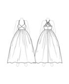 Customize: Fill In Side Cutouts - Fame And Partners Cross-back Dress With Full Skirt