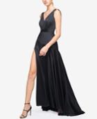 Fame And Partners Draped Maxi Dress With Train Skirt