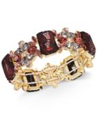 I.n.c. Gold-tone Stone & Lace Stretch Bracelet, Created For Macy's