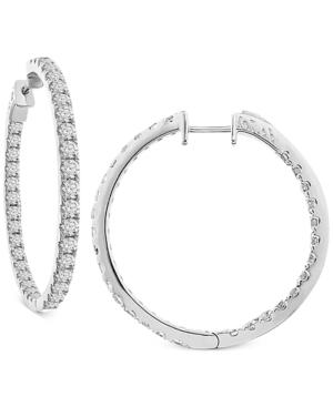 Diamond In And Out Hoop Earrings (7 Ct. T.w.) In 14k White Gold