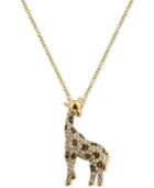 Effy Diamond Giraffe Pendant Necklace (3/8 Ct. T.w.) In 14k Gold