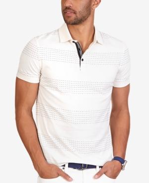 Nautica Men's Slim-fit Dot-stripe Polo