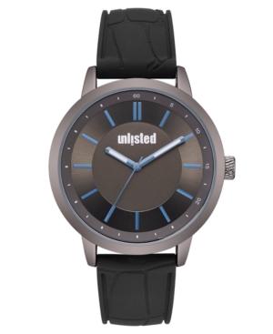 Unlisted Men's Black Silicone Sport Watch, 44mm