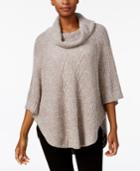 Karen Scott Cable-knit Poncho Sweater, Created For Macy's