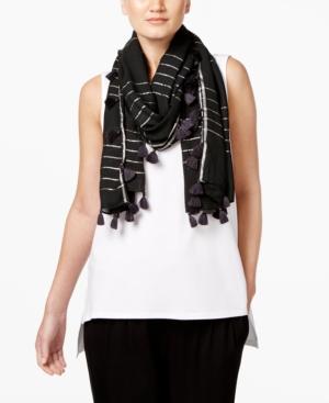 Eileen Fisher Striped Tassel-trim Scarf