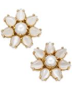 Kate Spade New York 14k Gold-plated Imitation Pearl Flower Stud Earrings